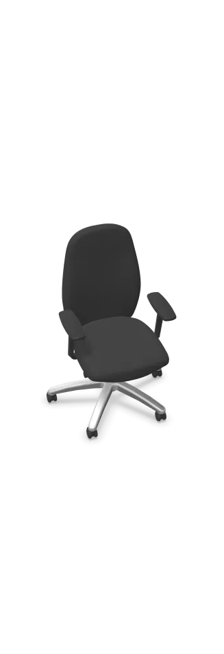 Swivel chair 2 (Deri, Portakal, Aluminyum, Var, Konyak Rengi, Gümüş)